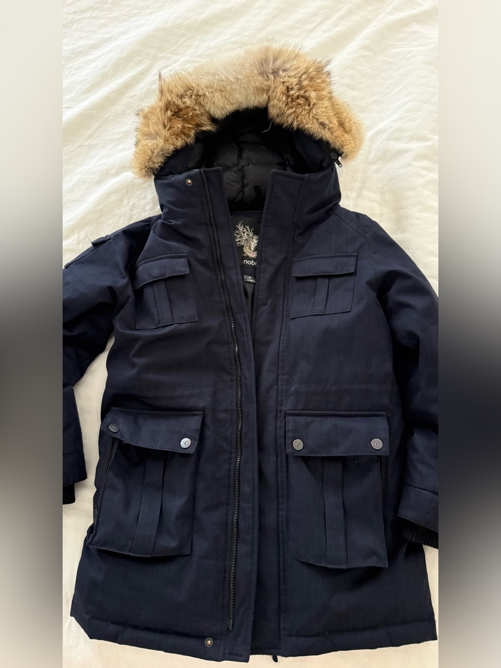 NOBIS Children's Navy Parka with Faux Fur Hood